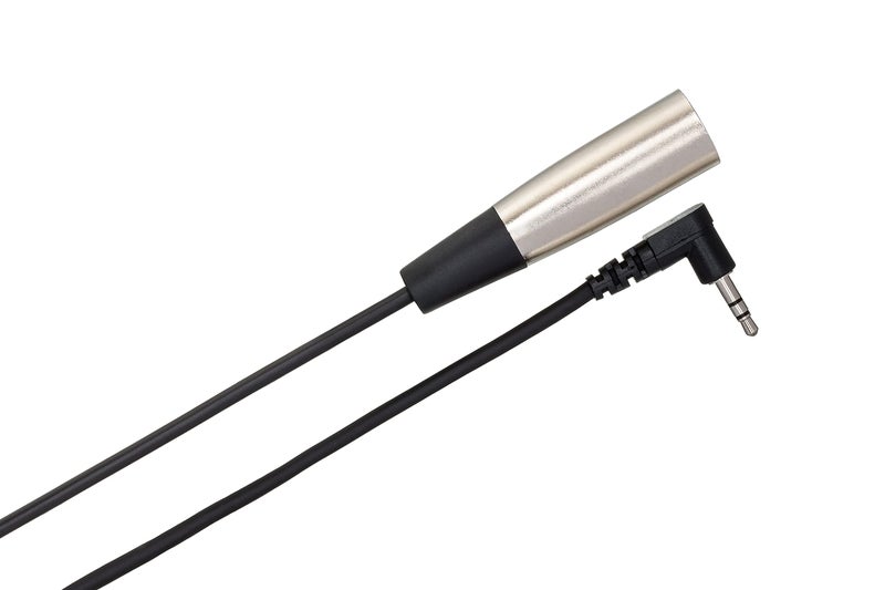 Hosa XVM-105M Right-angle 3.5 mm TRS to XLR3M Camcorder Microphone Cable, 5 Feet - Image 1